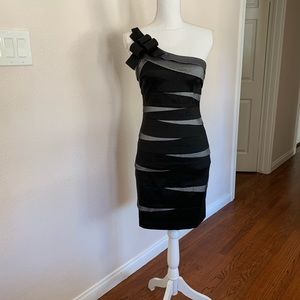 One shoulder cocktail dress